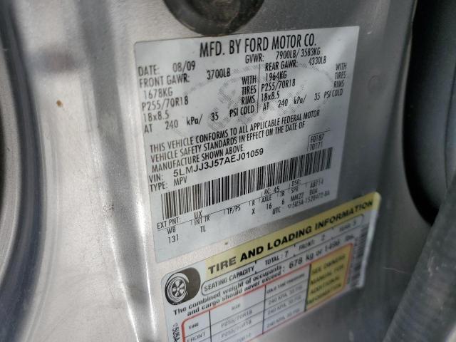 5LMJJ3J57AEJ01059 - 2010 LINCOLN NAVIGATOR L 银色 照片 13