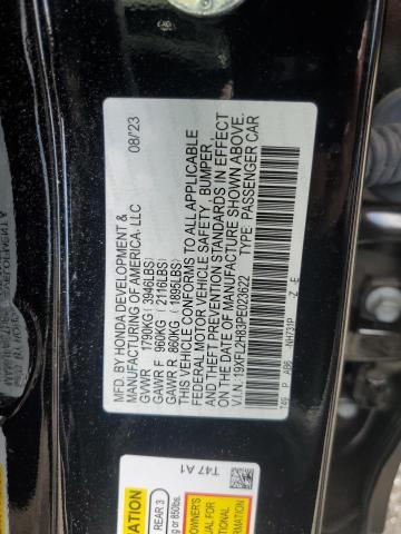 19XFL2H83PE023622 - 2023 HONDA CIVIC SPORT BLACK photo 13