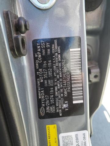 KMHCT4AE1HU352252 - 2017 HYUNDAI ACCENT SE Argent photo 12