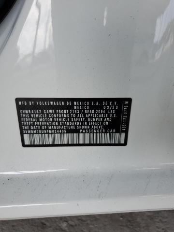 3VWBM7BU9PM024405 - 2023 VOLKSWAGEN JETTA SPORT 白色 照片 12