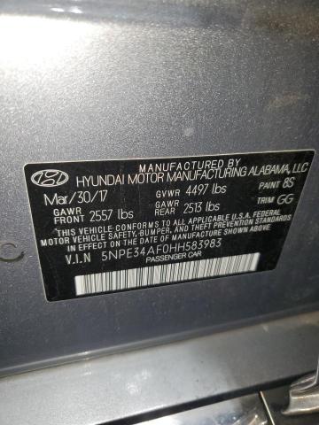 5NPE34AF0HH583983 - 2017 HYUNDAI SONATA SPORT ვერცხლისფერი ფოტო 12