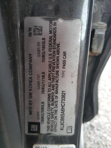 KL8CB6SA6HC733821 - 2017 CHEVROLET SPARK LS GRAY photo 12