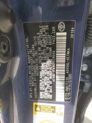 4T4BF1FK9GR529666 - 2016 TOYOTA CAMRY LE Көк фото 12