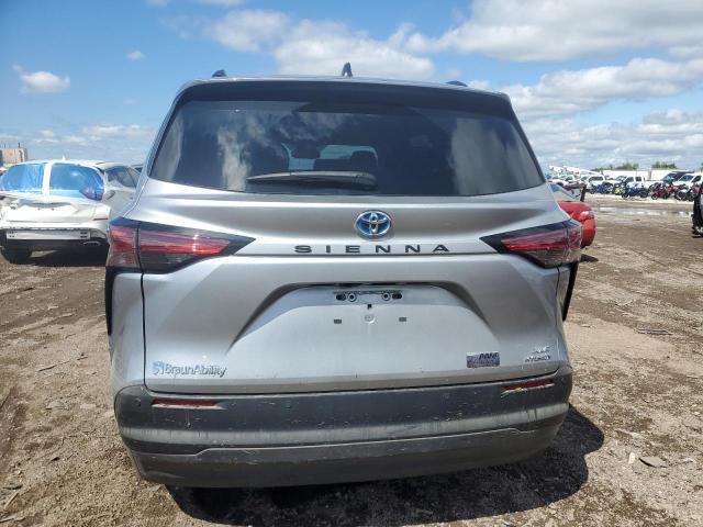 5TDJRKEC3NS080875 - 2022 TOYOTA SIENNA XLE SILVER photo 6