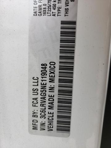 3C6LRVAG5NE119048 - 2022 RAM PROMASTER 1500 STANDARD WHITE photo 13