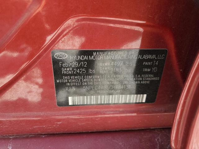 5NPEC4AB5CH484131 - 2012 HYUNDAI SONATA SE RED photo 13