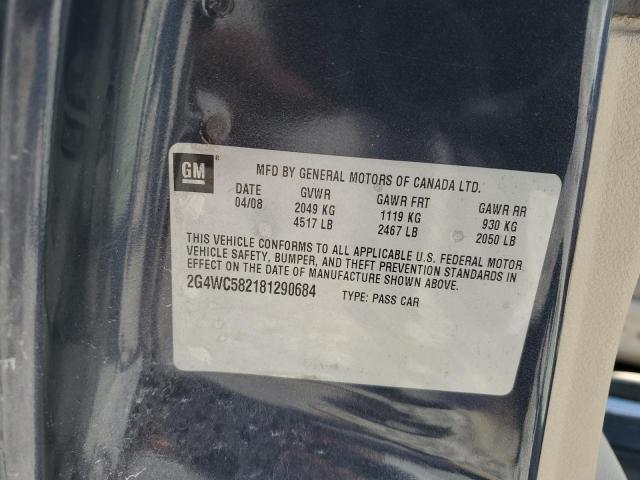 2G4WC582181290684 - 2008 BUICK LACROSSE CX Grafit fotoğraf 13