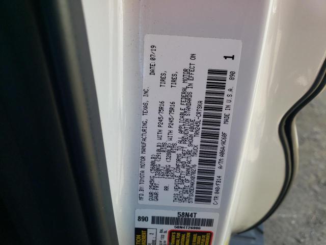 5TFSX5EN4KX070276 - 2019 TOYOTA TACOMA ACCESS CAB თეთრი ფოტო 13