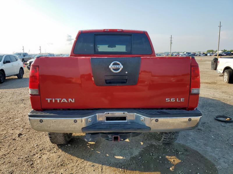 1N6BA07B36N564909 - 2006 NISSAN TITAN XE წითელი ფოტო 6