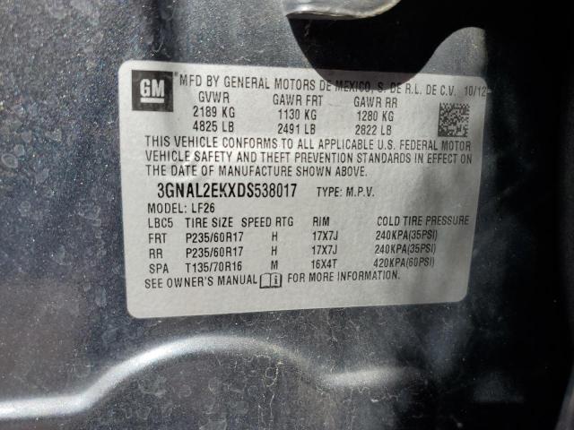 3GNAL2EKXDS538017 - 2013 CHEVROLET CAPTIVA LS 灰色 照片 12