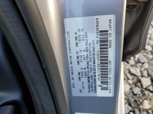 JM1BL1UG2B1400054 - 2011 MAZDA 3 I SILVER photo 12