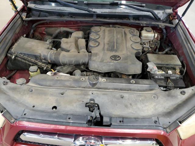 JTEZU5JR5B5014385 - 2011 TOYOTA 4RUNNER SR5 RED photo 12