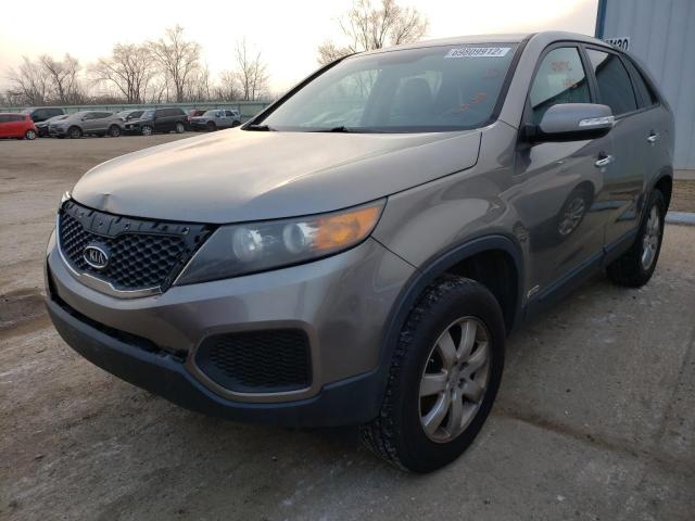 5XYKTCA13BG030289 - 2011 KIA SORENTO BASE GRAY photo 1