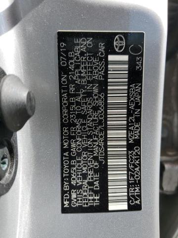 JTDS4RCE7LJ036856 - 2020 TOYOTA COROLLA SE SILVER photo 13