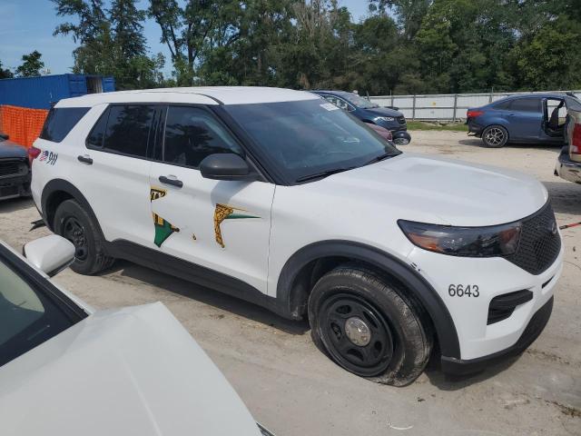 1FM5K8AB5PGB12885 - 2023 FORD EXPLORER POLICE INTERCEPTOR Ақ фото 4