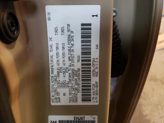 5TFUY5F11HX584760 - 2017 TOYOTA TUNDRA DOUBLE CAB SR/SR5 TAN photo 12