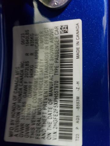 2HGFE2F5XPH557970 - 2023 HONDA CIVIC SPORT ლურჯი ფოტო 13