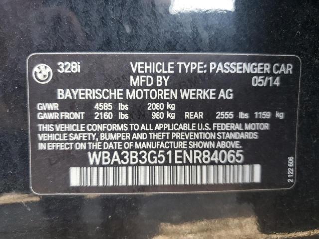WBA3B3G51ENR84065 - 2014 BMW 328 XI Negro foto 12