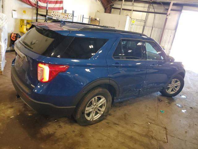 1FMSK8DH7LGC45063 - 2020 FORD EXPLORER XLT BLUE photo 3