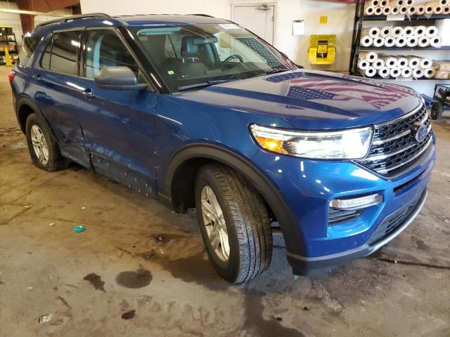1FMSK8DH7LGC45063 - 2020 FORD EXPLORER XLT BLUE photo 4