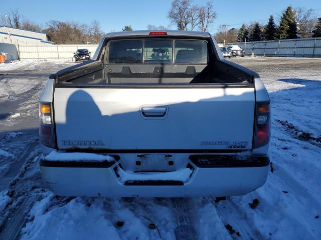 2HJYK16567H520209 - 2007 HONDA RIDGELINE RTL SILVER photo 6