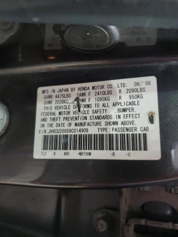 JH4CU26689C014909 - 2009 ACURA TSX გრაფიტი ფოტო 13