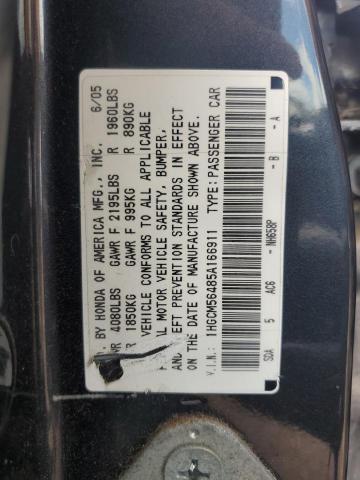 1HGCM56485A166911 - 2005 HONDA ACCORD LX GRAY photo 12