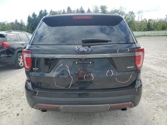 1FM5K8D84HGC79188 - 2017 FORD EXPLORER XLT BLACK photo 6
