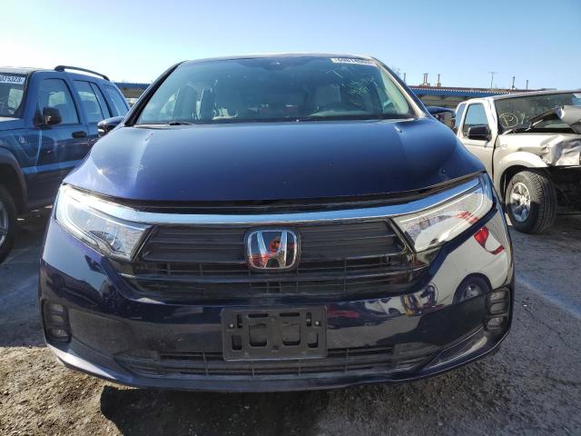 5FNRL6H5XNB015406 - 2022 HONDA ODYSSEY EX BLUE photo 5