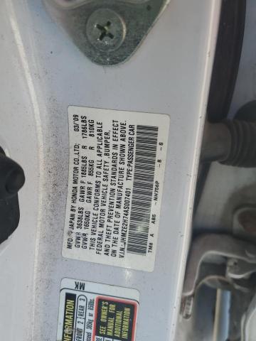 JHMZE2H74AS007401 - 2010 HONDA INSIGHT EX WHITE photo 12