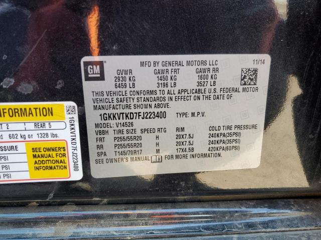 1GKKVTKD7FJ223400 - 2015 GMC ACADIA DENALI BLACK photo 13