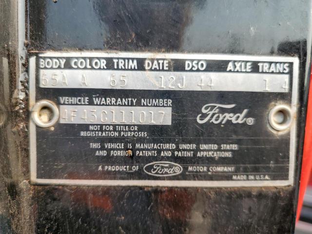 4F43C111017 - 1964 FORD FAIRLANE BLACK photo 12