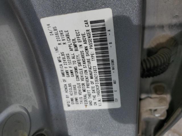 1HGCR2F33EA210823 - 2014 HONDA ACCORD LX SILVER photo 12