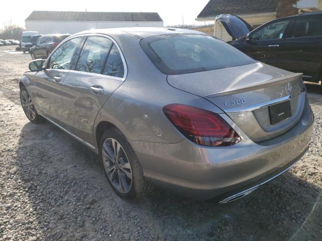 55SWF8EB2KU319033 - 2019 MERCEDES-BENZ C300 300 4MATIC SILVER photo 2