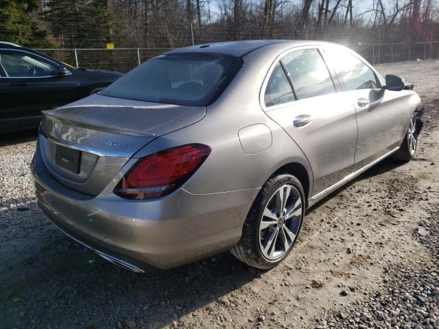 55SWF8EB2KU319033 - 2019 MERCEDES-BENZ C300 300 4MATIC SILVER photo 3