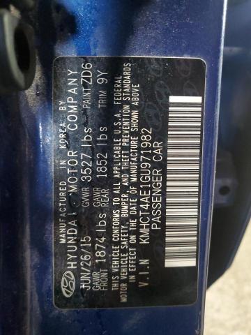 KMHCT4AE1GU971982 - 2016 HYUNDAI ACCENT SE BLUE photo 12
