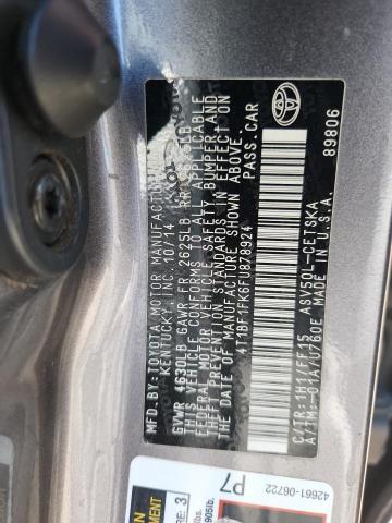 4T1BF1FK6FU878924 - 2015 TOYOTA CAMRY LE 灰色 照片 12
