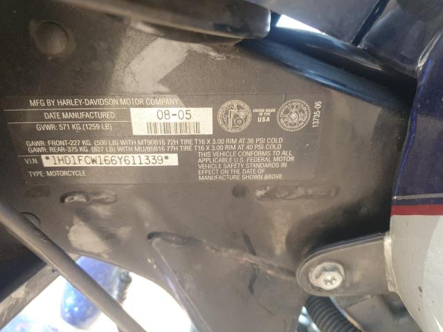 1HD1FCW166Y611339 - 2006 HARLEY-DAVIDSON FLHTCUI TWO TONE photo 8