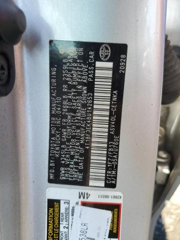 4T1BF3EK4BU142653 - 2011 TOYOTA CAMRY BASE SILVER photo 12