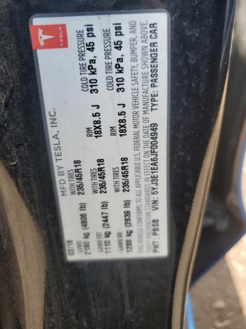5YJ3E1EA6JF004949 - 2018 TESLA MODEL 3 Azul foto 12