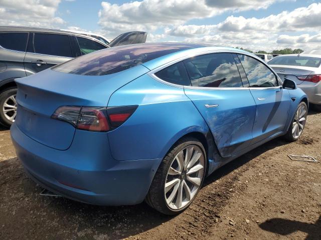 5YJ3E1EA6JF004949 - 2018 TESLA MODEL 3 Azul foto 3