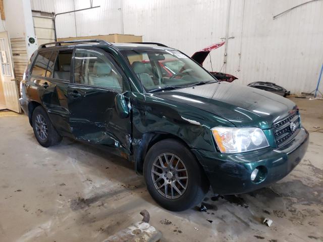 JTEGD21A820023515 - 2002 TOYOTA HIGHLANDER GREEN photo 4