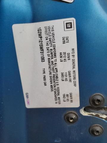 1G2WP1215WF311063 - 1998 PONTIAC GRAND PRIX GTP Mavi foto 13