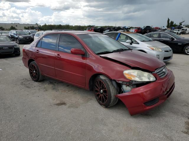 2T1BR38E03C110654 - 2003 TOYOTA COROLLA CE BURGUNDY photo 4