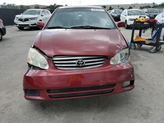 2T1BR38E03C110654 - 2003 TOYOTA COROLLA CE BURGUNDY photo 5