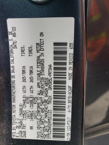 3TMCZ5AN2NM521123 - 2022 TOYOTA TACOMA DOUBLE CAB ნაცრისფერი ფოტო 13