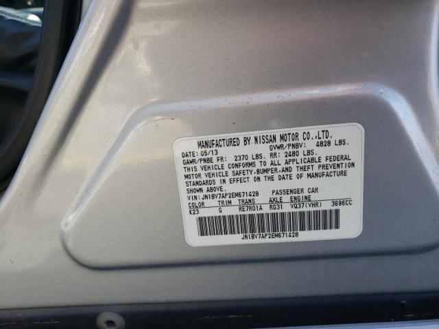 JN1BV7AP2EM671428 - 2014 INFINITI Q50 BASE SILVER photo 12