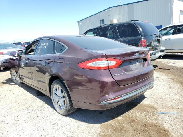 3FA6P0H79DR349337 - 2013 FORD FUSION SE MAROON photo 2