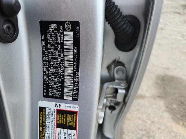 4T1BF3EK5BU610731 - 2011 TOYOTA CAMRY BASE SILVER photo 12