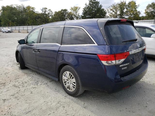 5FNRL5H23GB141481 - 2016 HONDA ODYSSEY LX BLUE photo 2